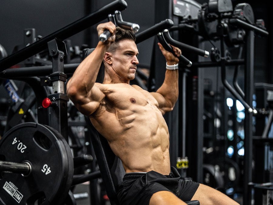 Abel performing overhead press