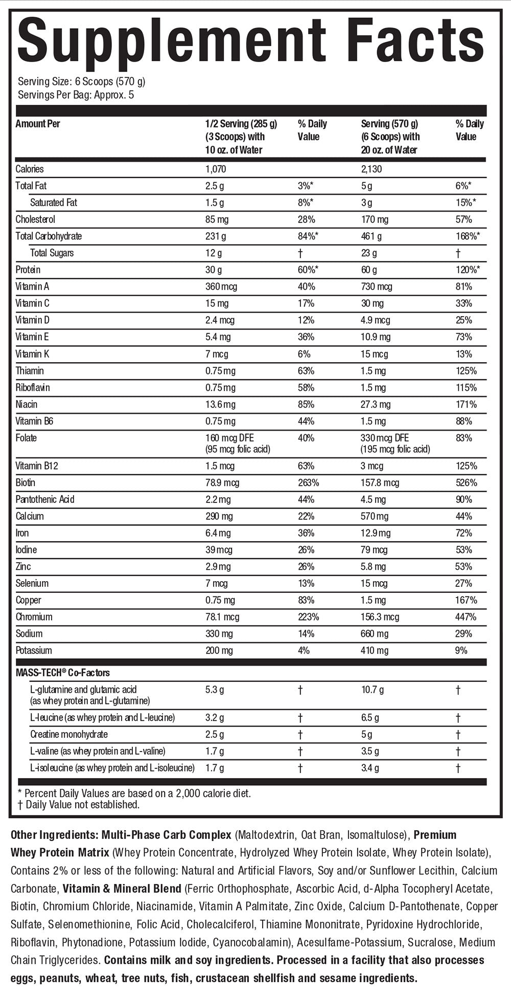 Supplement Facts: Nitro Tech 100% Whey Gold - French Vanilla Cream