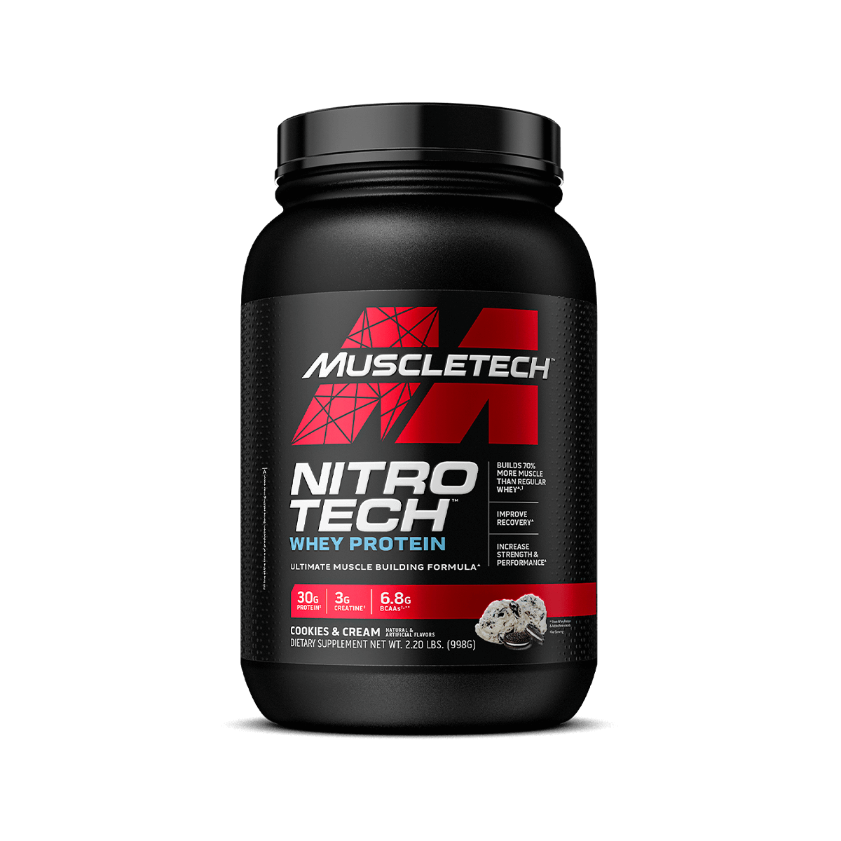 MuscleTech Whey Protein Powder Cookies & Cream - Cookies & Cream flavor protein powder by MuscleTech