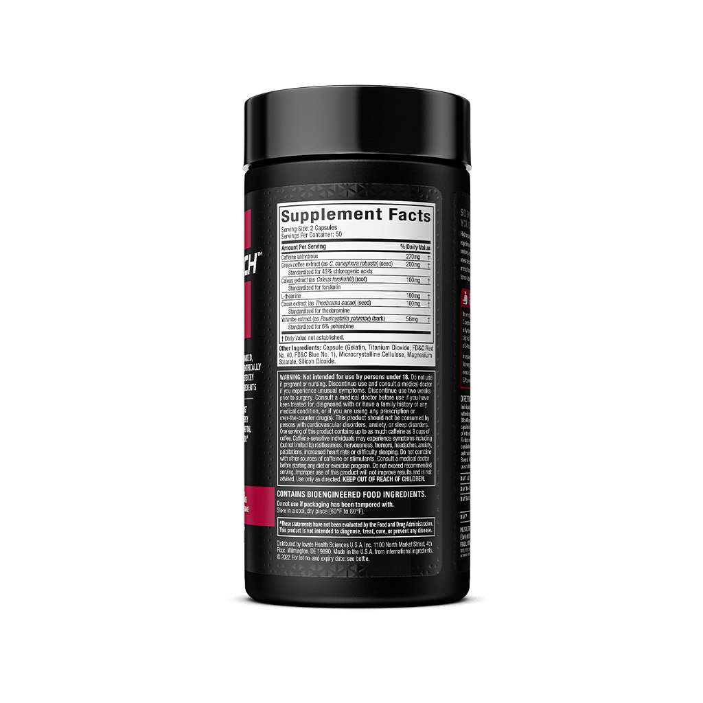 Hydroxycut Hardcore Elite - Supplement Facts 